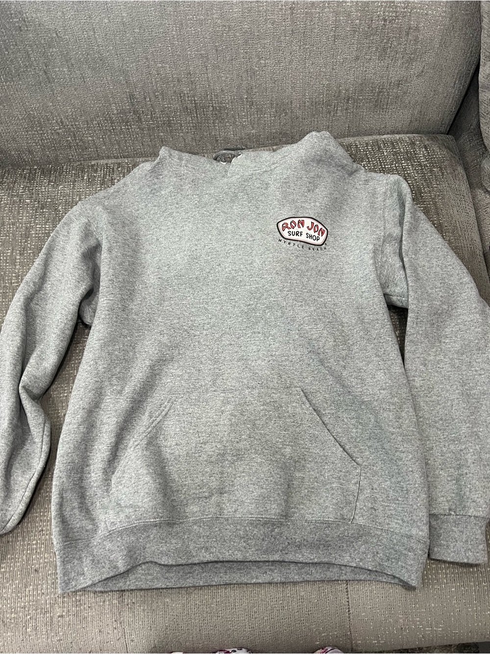 Ron Jon Gray Crewneck Sweatshirt with Small Chest Logo. O11